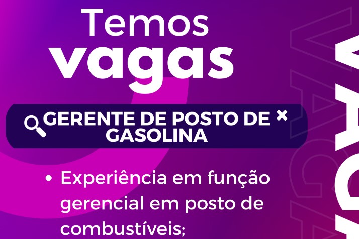 Vagas para Gerente de Posto de Gasolina - Online Vagas